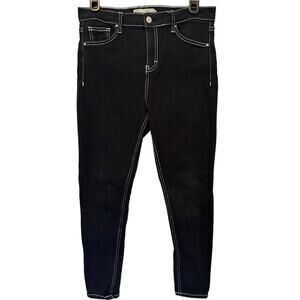 Topshop Black Skinny Jeans size 30 Moto Jamie Skinny Stretch Mid rise